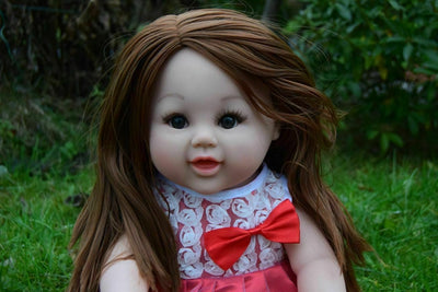 18" Large Lovely Baby Girl Prom Dress Doll 46cm 100% Vinyl.Life Weight 1kg