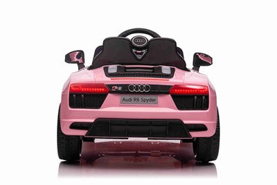 12V Audi R8 Spyder Licensed Electric Kids Ride On Car Parental Remote Pink