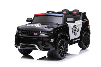 12V (Police Siren) Car Kids Ride On Parental Remote Control Car JEEP Black