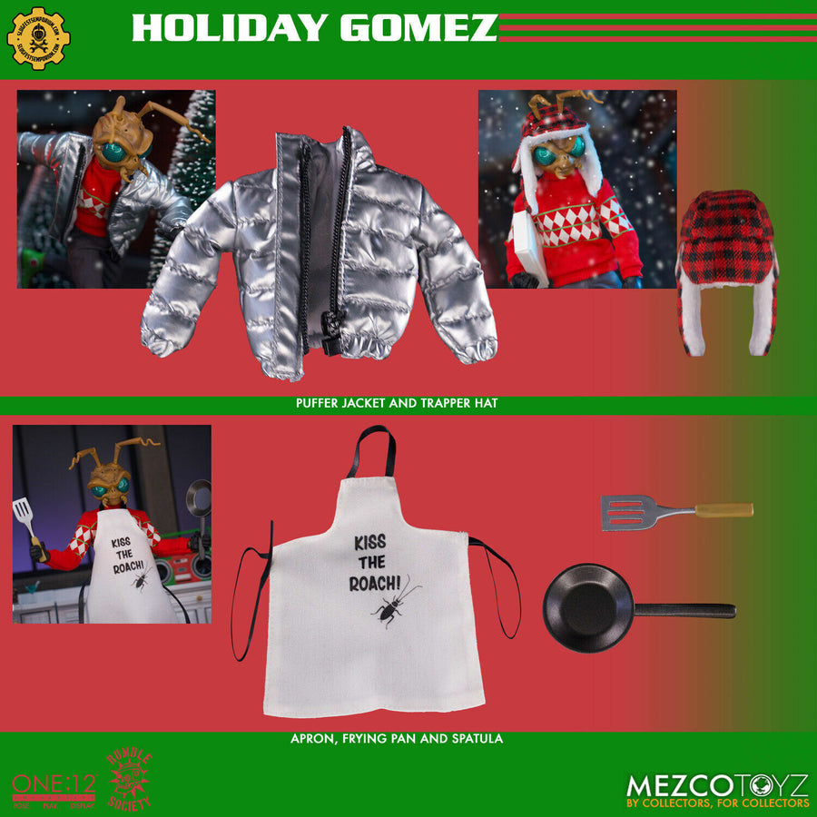 One:12 Collective HOLIDAY GOMEZ - 6" Action Figure Official Mezco