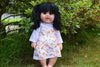 Large 18" Paris Baby Girls Doll Black Hair 46cm Includes Handmade Outfit
