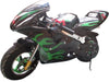 49cc Mini Pocket Motorcycle Bike GREEN Moto Racer Petrol Off Road Dirt Bike