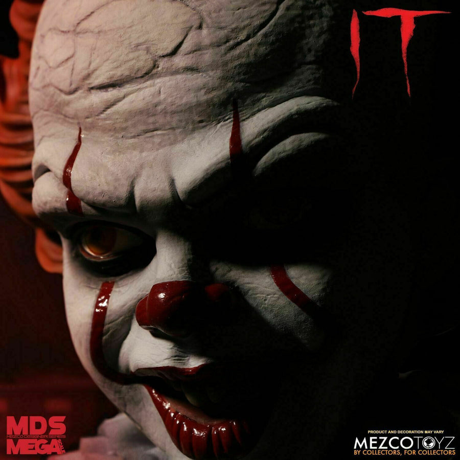 IT Pennywise Clown MDS Mega Scale 15" Talking Figure Doll  2017 Official Mezco