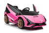 Official Pink Lamborghini SIAN 12V Kids Electric Ride On Car Toy Remote Control