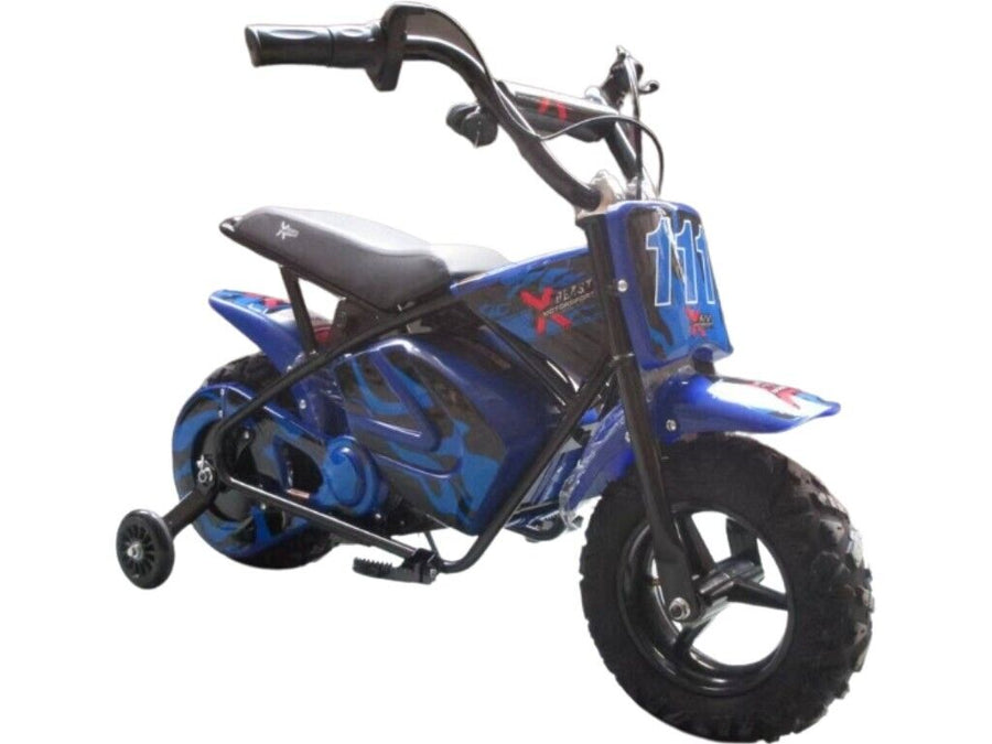 Mini Bike BLUE Kids Electric 24V Monkey Dirt Bike Motorbike 250W