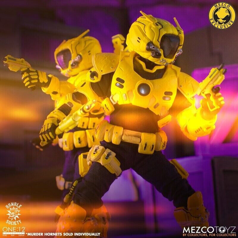MEZCO RUMBLE SOCIETY - KRIG: MURDER HORNET EDITION - Light Up Eyes Chest Feature