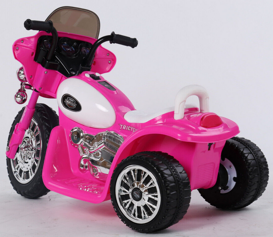 6V Kids Police ATV Quad Bike - Electric Ride on Car for Toddler 18-36 Month Pink