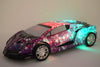 Lamborghini Purple Rainbow Look Radio Remote Control Car LED Under Light