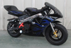 Mini Pocket Motorcycle BLUE Bike Sport Moto Racer Petrol Off Road Dirt Bike 49cc
