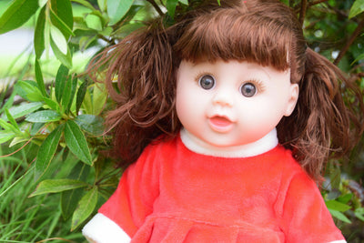12" Red Ruby Baby Girl Doll - Sound Doll - Birthday Xmas Doll - Handmade Clothes