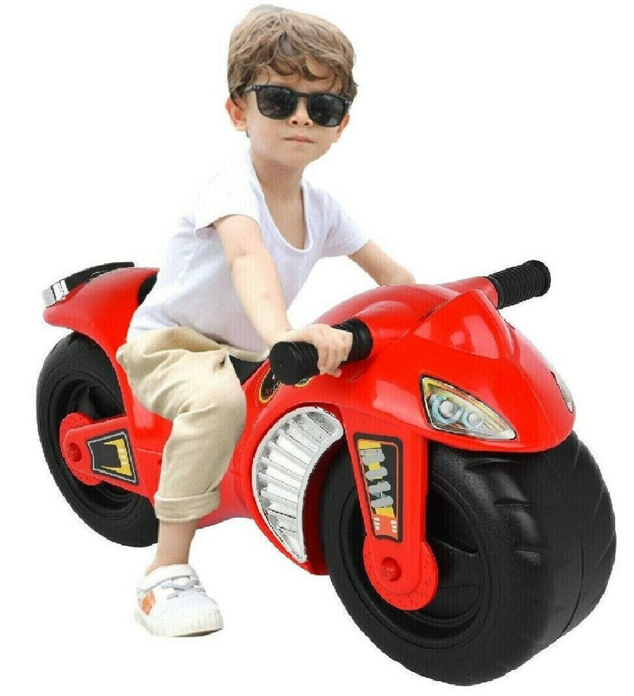 Motorcycle Motorbike - Balance Bike - Toddler Kids - Push Along Ride On Car RED