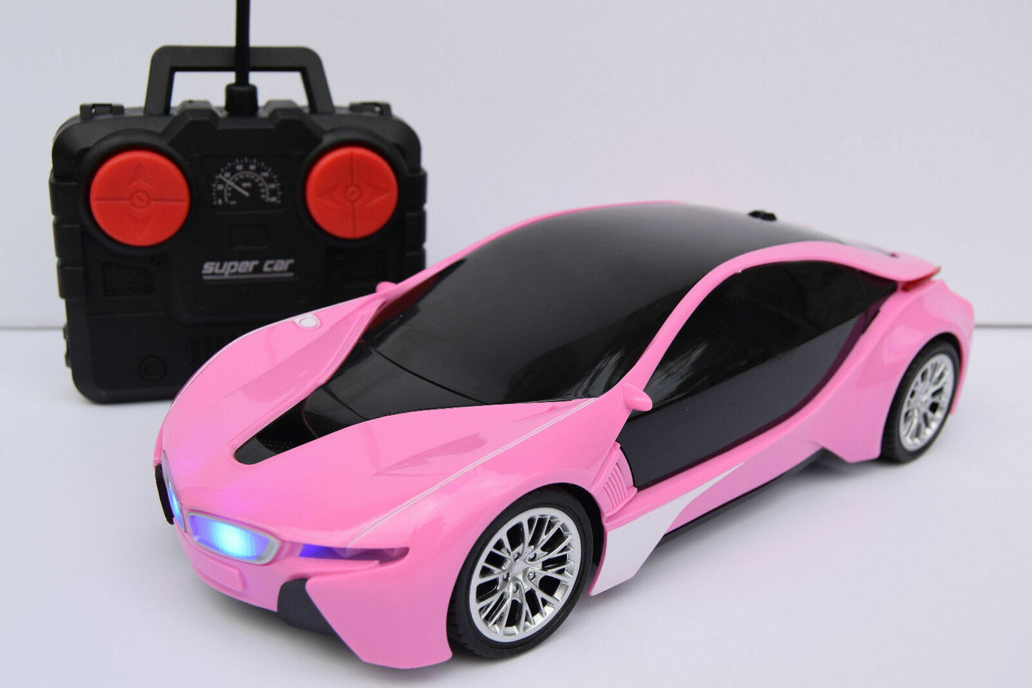 Pink BMW I8 Radio Remote Control Car Fast Wireless Rc 10km/h JEFFREE New Boxed