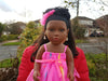 17" Pink Lovely Lady Prom Dress Jasmine Baby Girls Afro African Black Doll 43cm