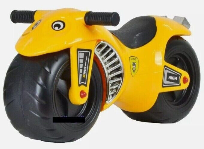 Toddler Kids Motorcycle Motorbike - Balance Bike - Push Along Ride On Car YELLOW
