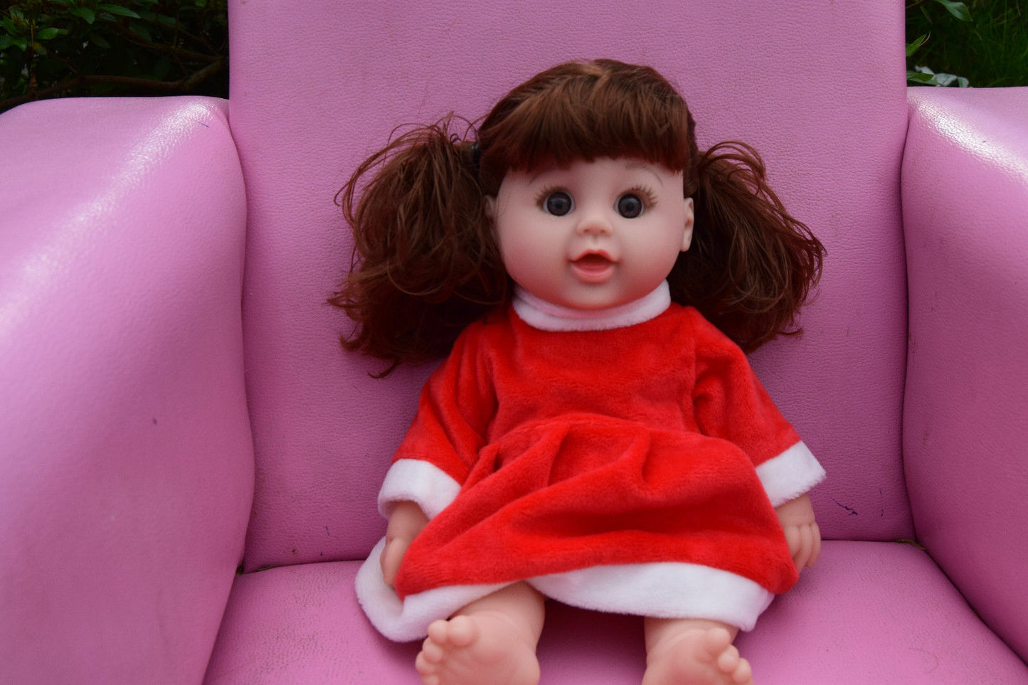12" Red Ruby Baby Girl Doll - Sound Doll - Birthday Xmas Doll - Handmade Clothes