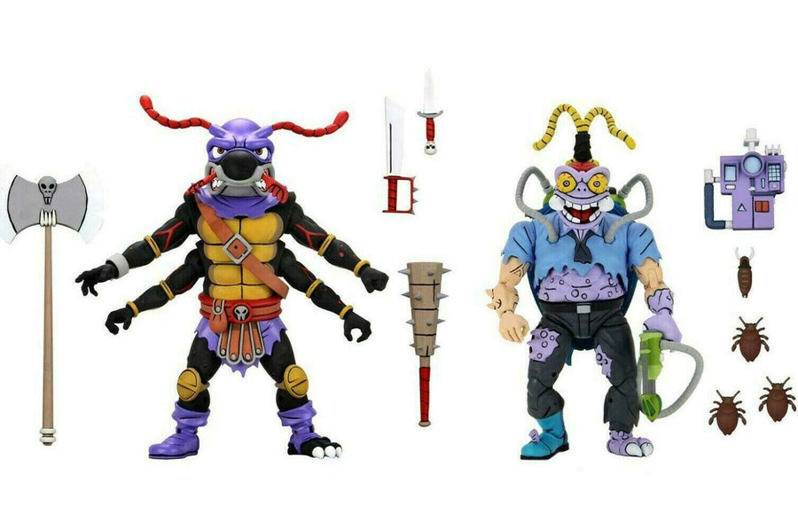 NECA TMNT Mutant Ninja Turtles Antrax & Scumbug 2 Pack 7" Scale Action Figures