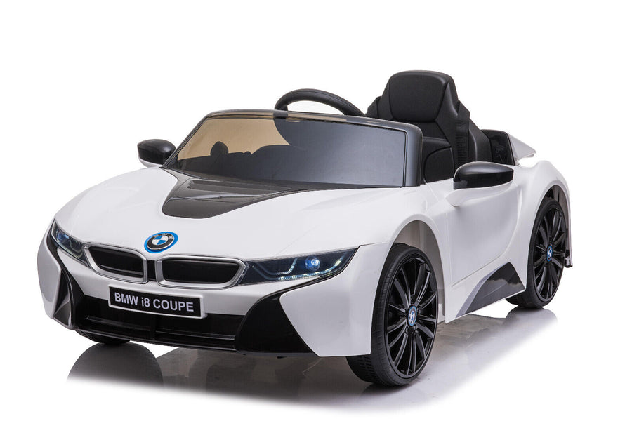 12V BMW I8 Coupe Licensed Electric Kids Ride On Car Parental Remote White