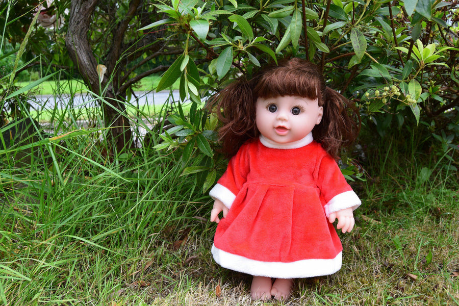 12" Red Ruby Baby Girl Doll - Sound Doll - Birthday Xmas Doll - Handmade Clothes