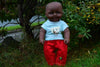 Large 18" Charles Baby Boy Black Afro Doll - High Quality Vinyl Heavy Weight