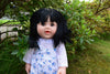 Large 18" Paris Baby Girls Doll Black Hair 46cm Includes Handmade Outfit